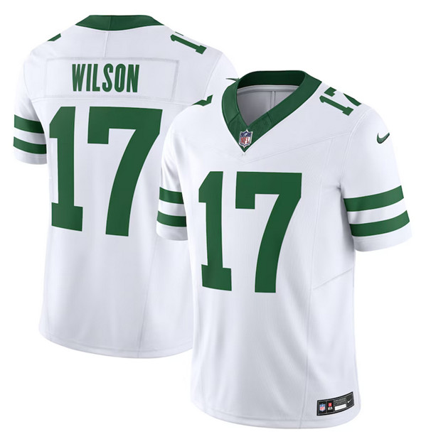 Men's New York Jets ACTIVE PLAYER Custom White 2023 F.U.S.E. Vapor Limited Throwback Stitched Football Jersey Men's New York Jets ACTIVE PLAYER Custom White 2023 F.U.S.E. Vapor Limited Throwback Stitched Football Jersey